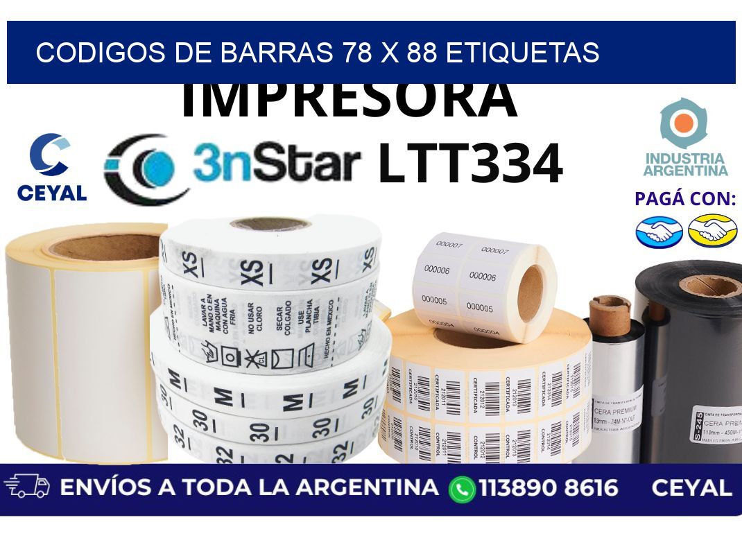 codigos de barras 78 x 88 etiquetas