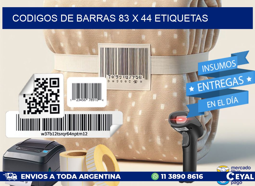 codigos de barras 83 x 44 etiquetas