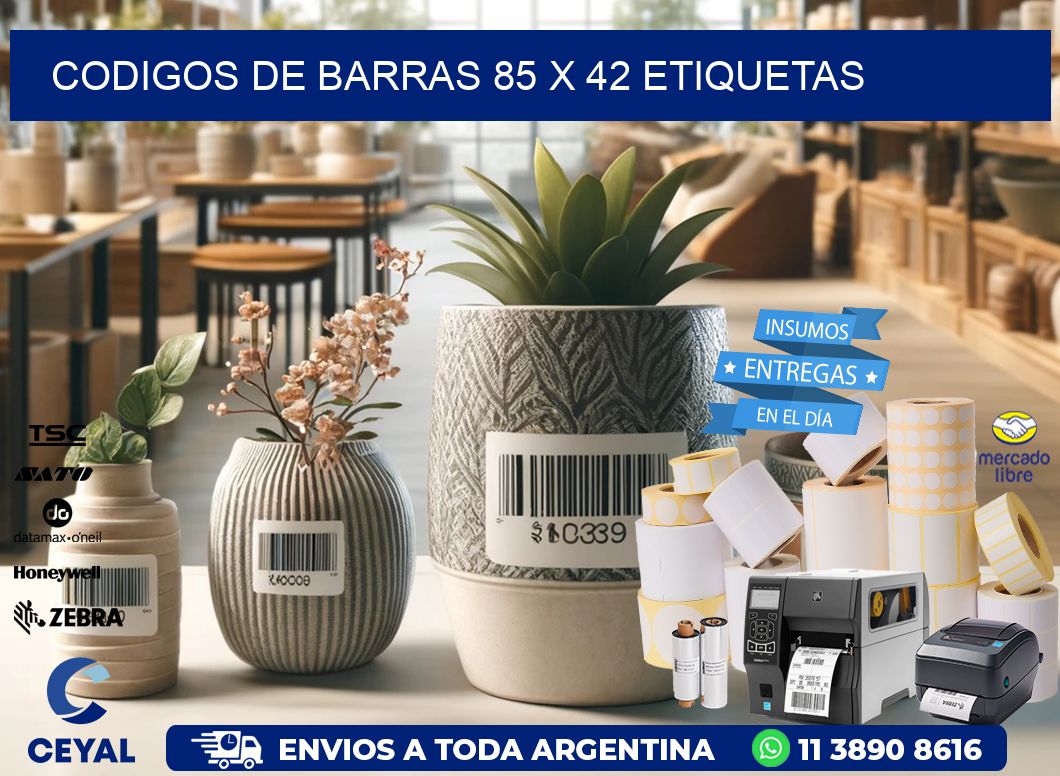 codigos de barras 85 x 42 etiquetas