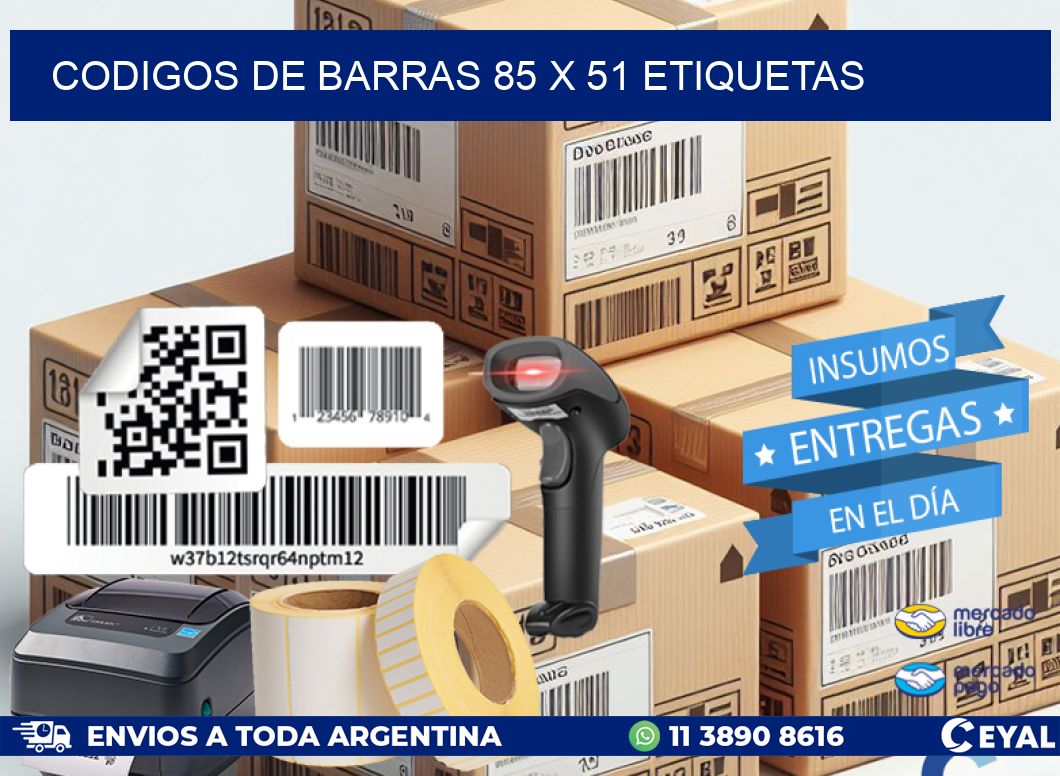 codigos de barras 85 x 51 etiquetas