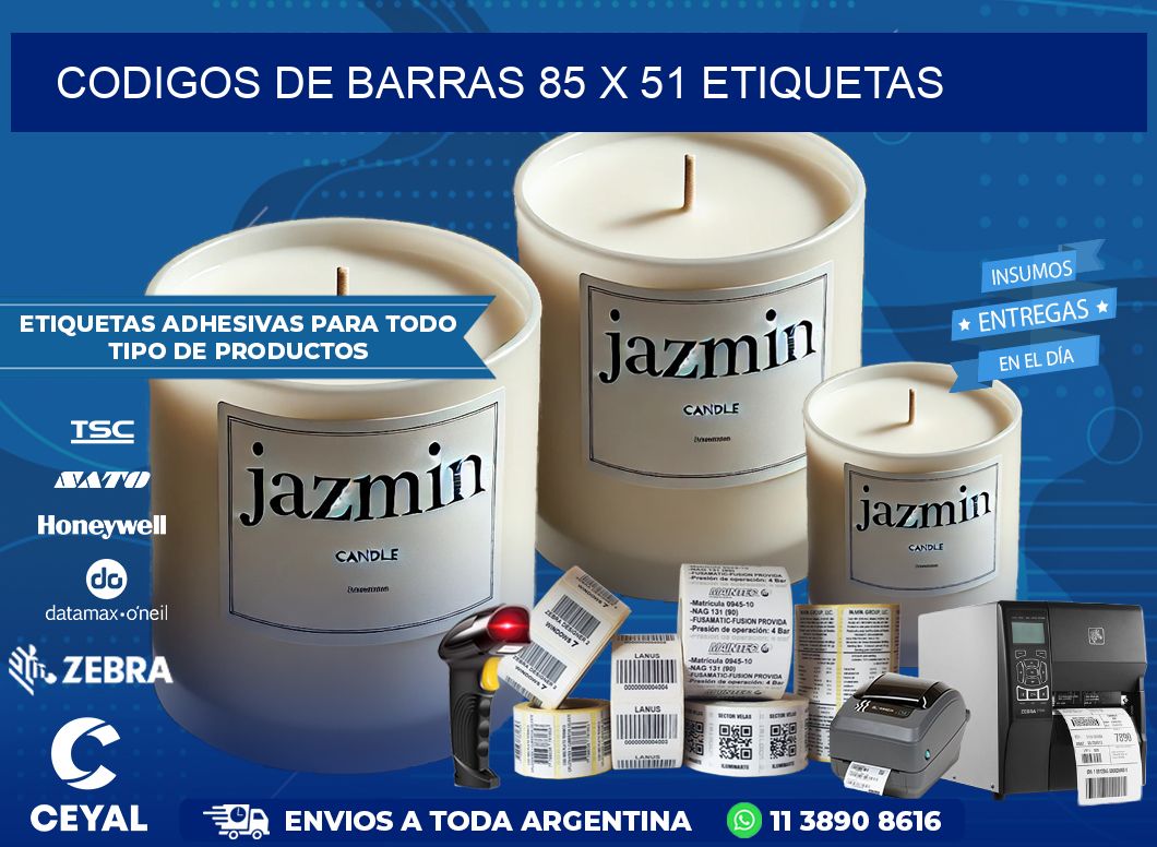 codigos de barras 85 x 51 etiquetas