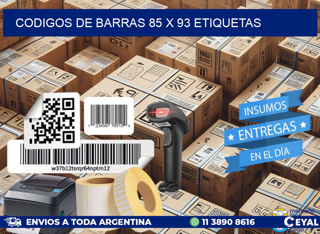 codigos de barras 85 x 93 etiquetas
