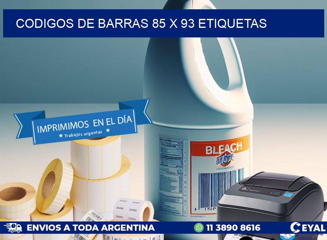 codigos de barras 85 x 93 etiquetas