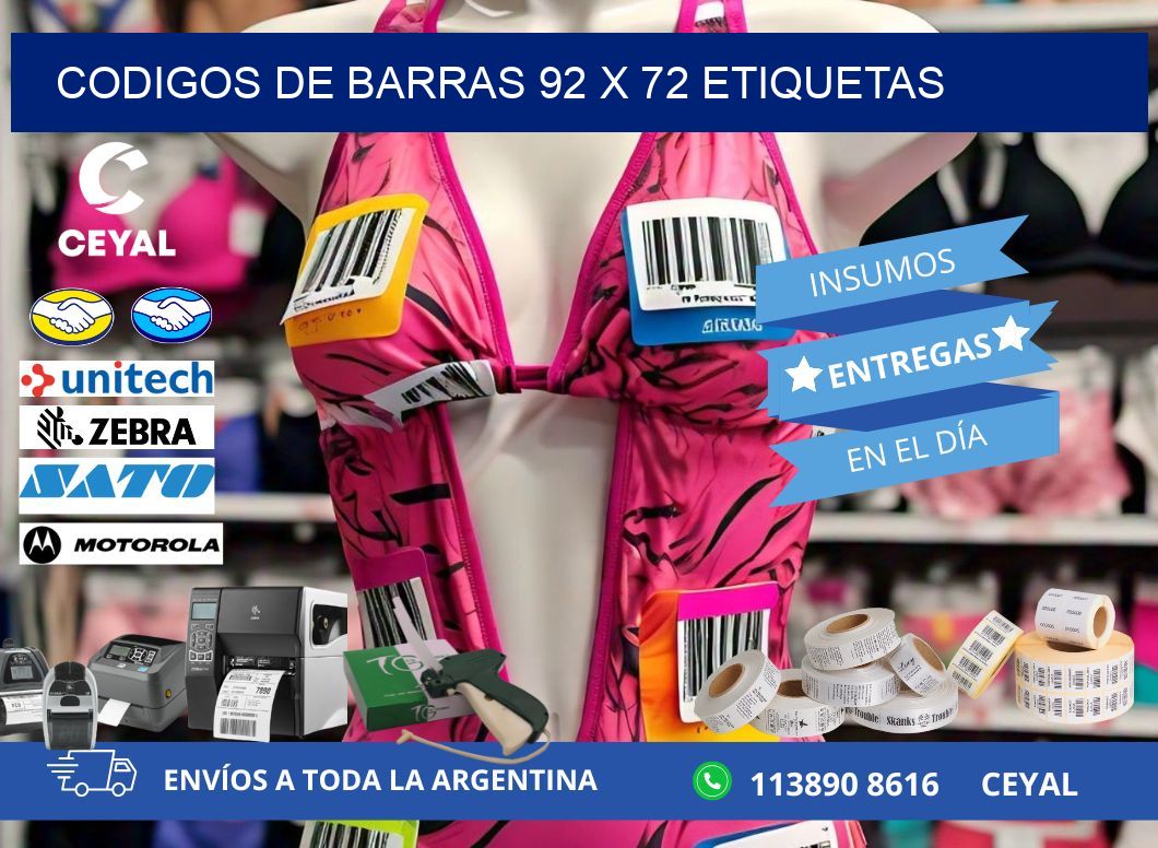 codigos de barras 92 x 72 etiquetas