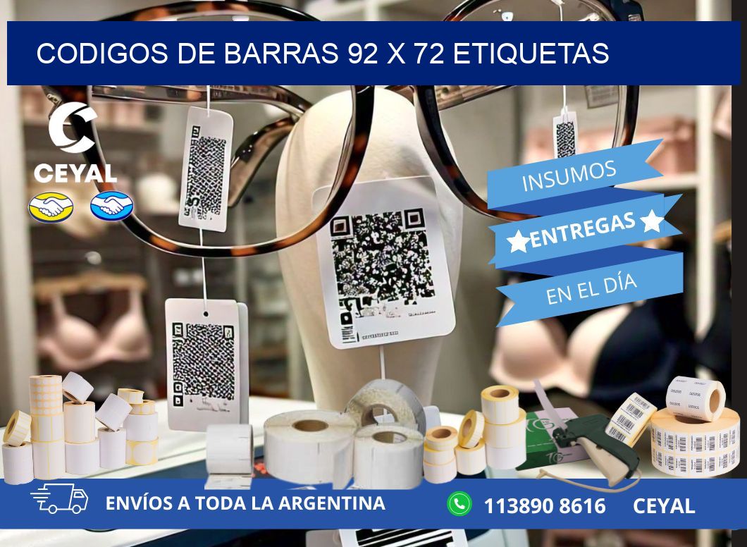 codigos de barras 92 x 72 etiquetas