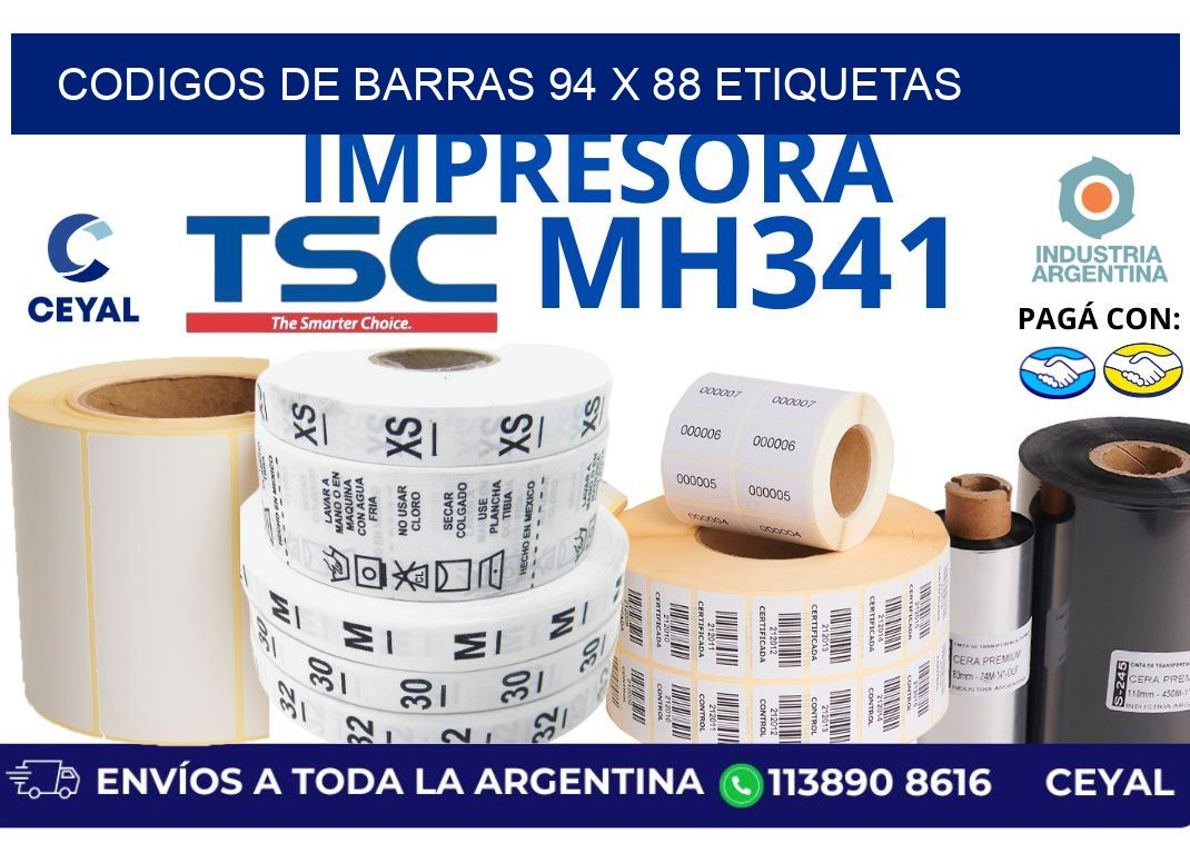 codigos de barras 94 x 88 etiquetas