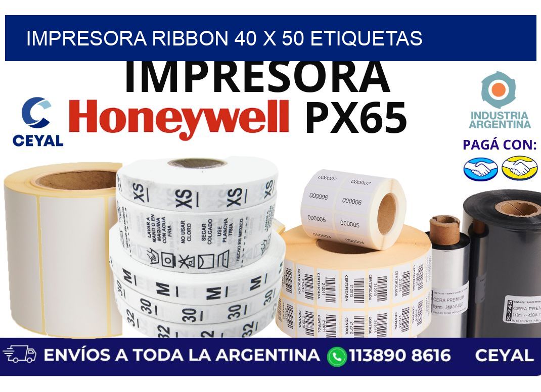 impresora ribbon 40 x 50 etiquetas