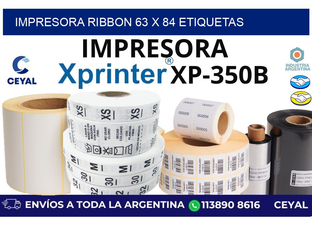 impresora ribbon 63 x 84 etiquetas