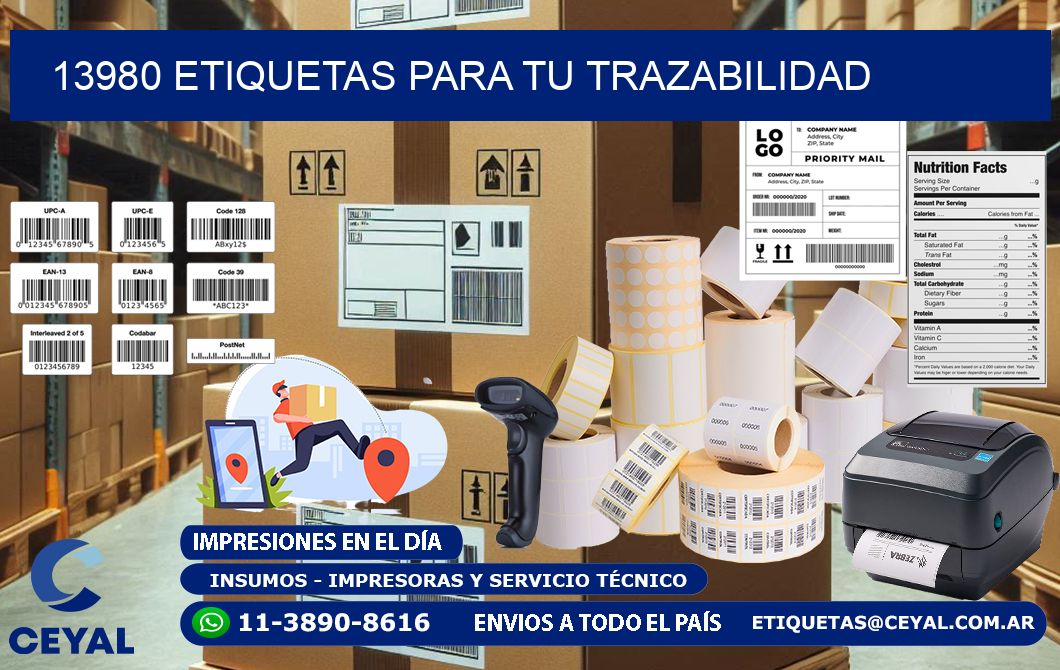 13980 etiquetas para tu trazabilidad