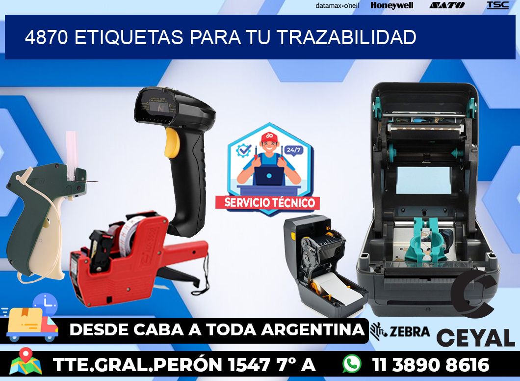 4870 etiquetas para tu trazabilidad