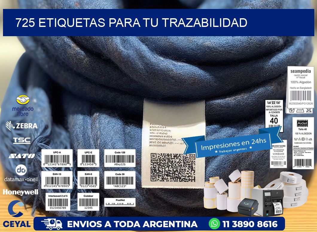 725 etiquetas para tu trazabilidad