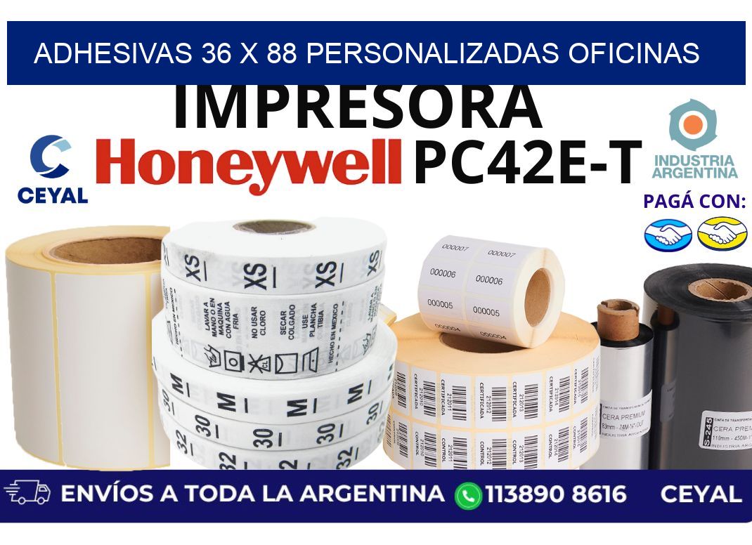 adhesivas 36 x 88 personalizadas oficinas