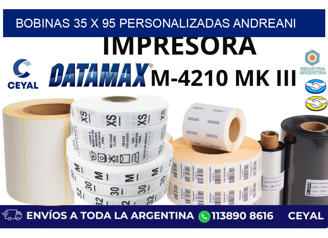 bobinas 35 x 95 personalizadas andreani