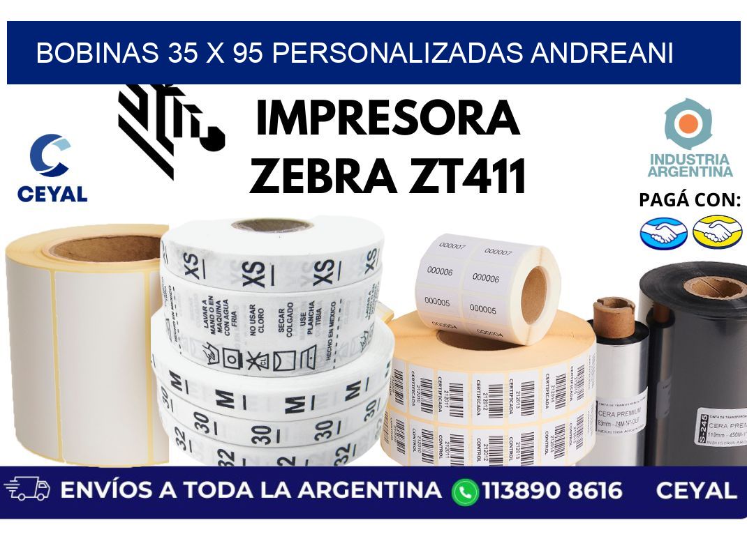 bobinas 35 x 95 personalizadas andreani