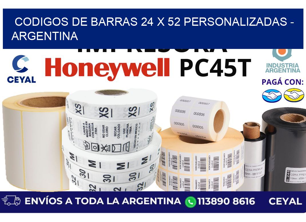 codigos de barras 24 x 52 personalizadas – Argentina