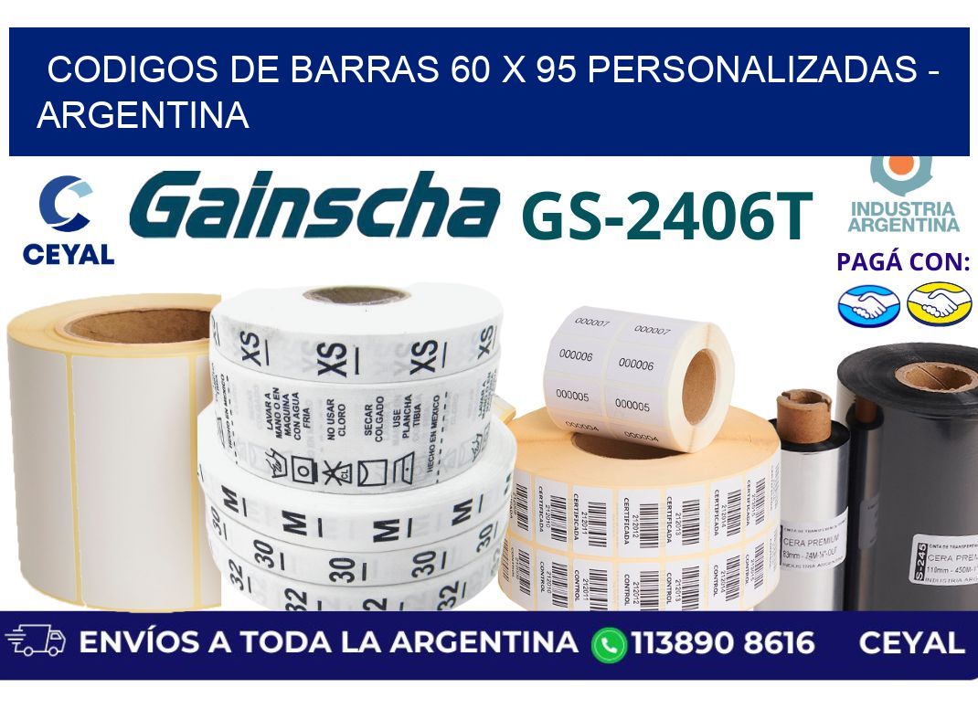 codigos de barras 60 x 95 personalizadas – Argentina