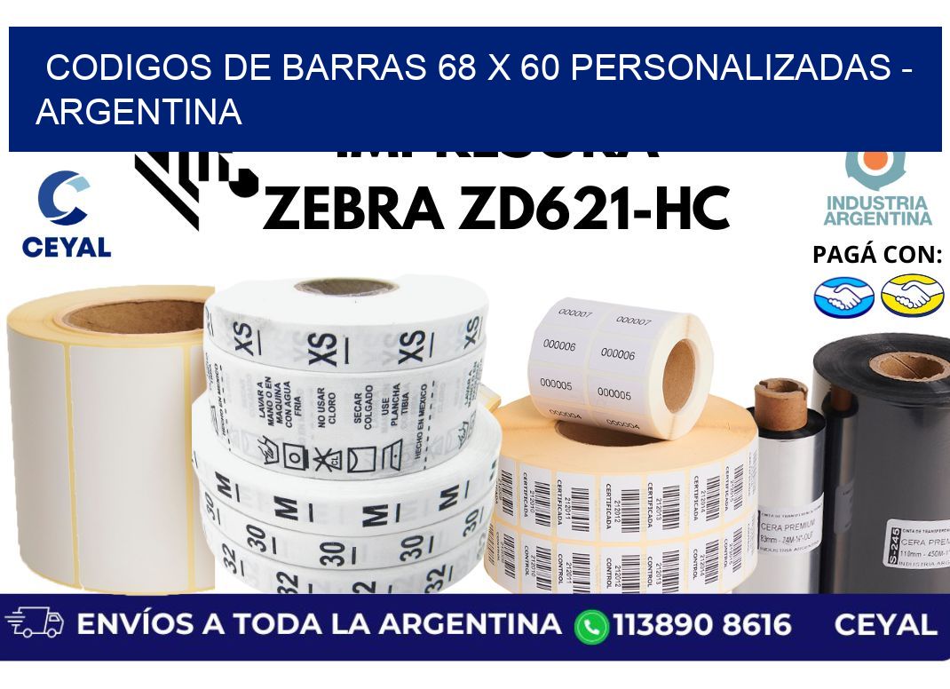 codigos de barras 68 x 60 personalizadas – Argentina
