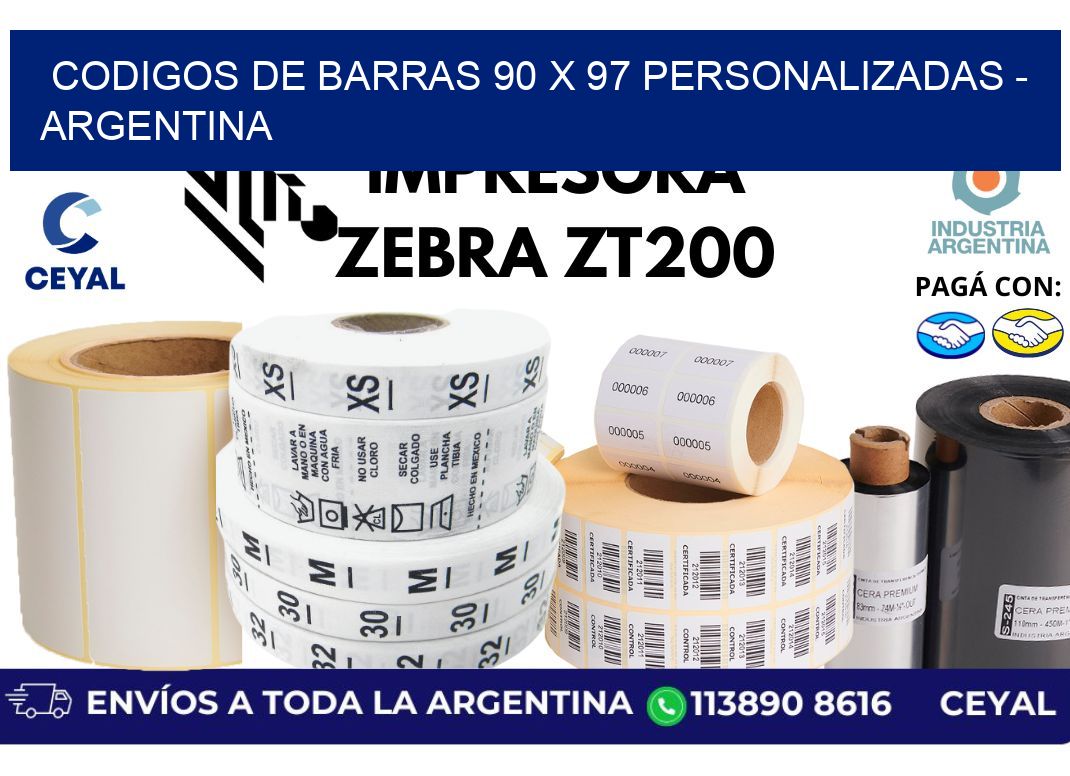 codigos de barras 90 x 97 personalizadas – Argentina