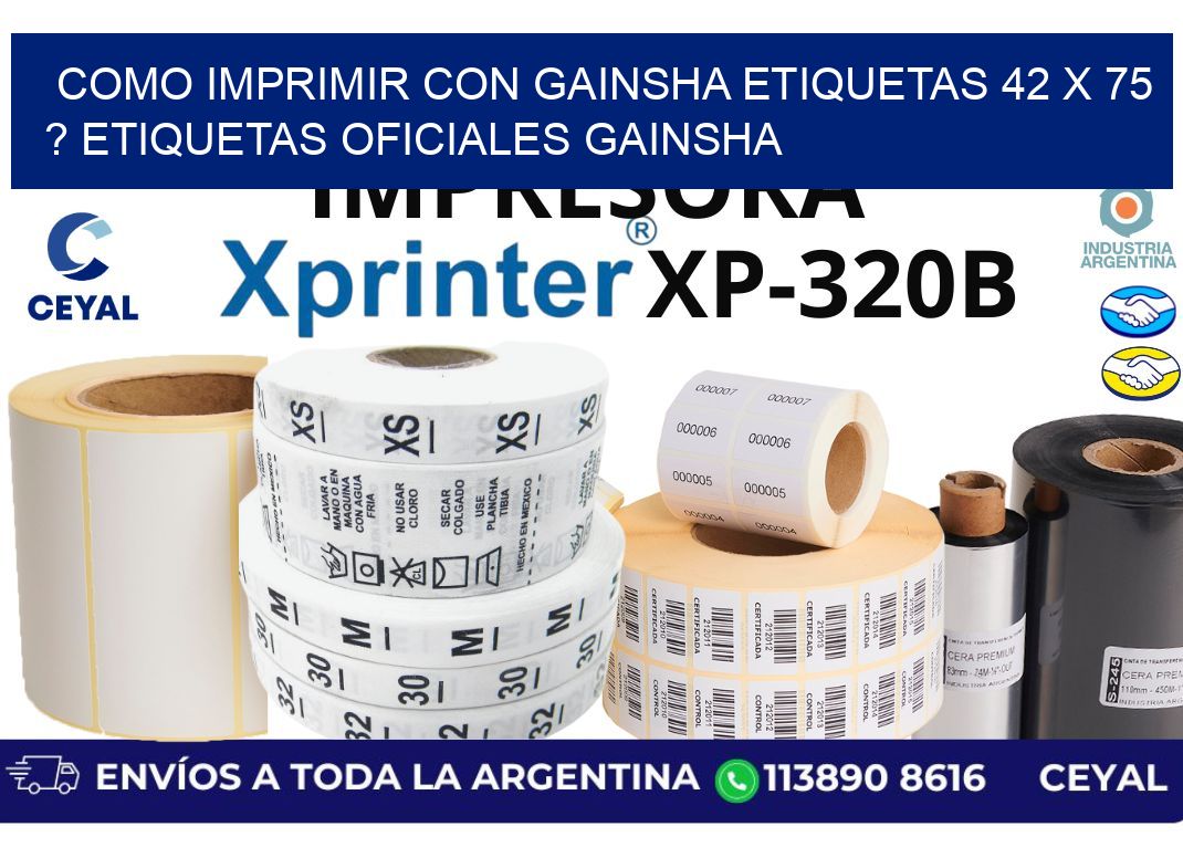 como imprimir con gainsha etiquetas 42 x 75 ? etiquetas oficiales gainsha