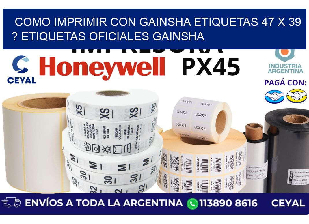 como imprimir con gainsha etiquetas 47 x 39 ? etiquetas oficiales gainsha