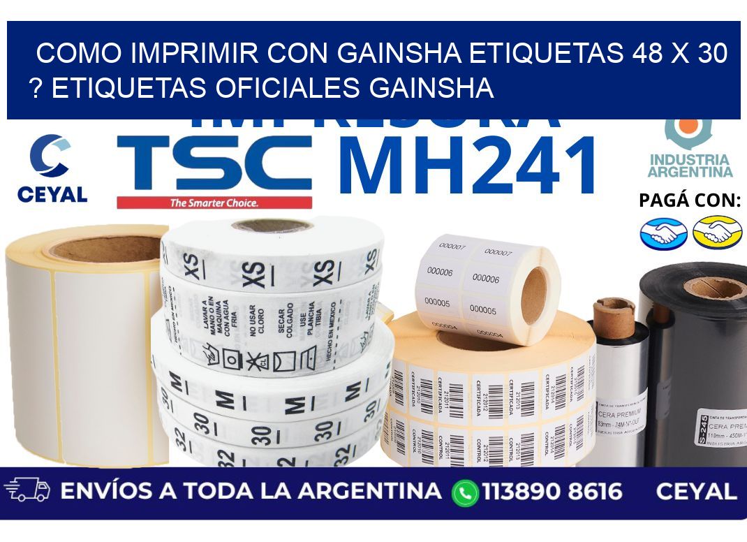 como imprimir con gainsha etiquetas 48 x 30 ? etiquetas oficiales gainsha