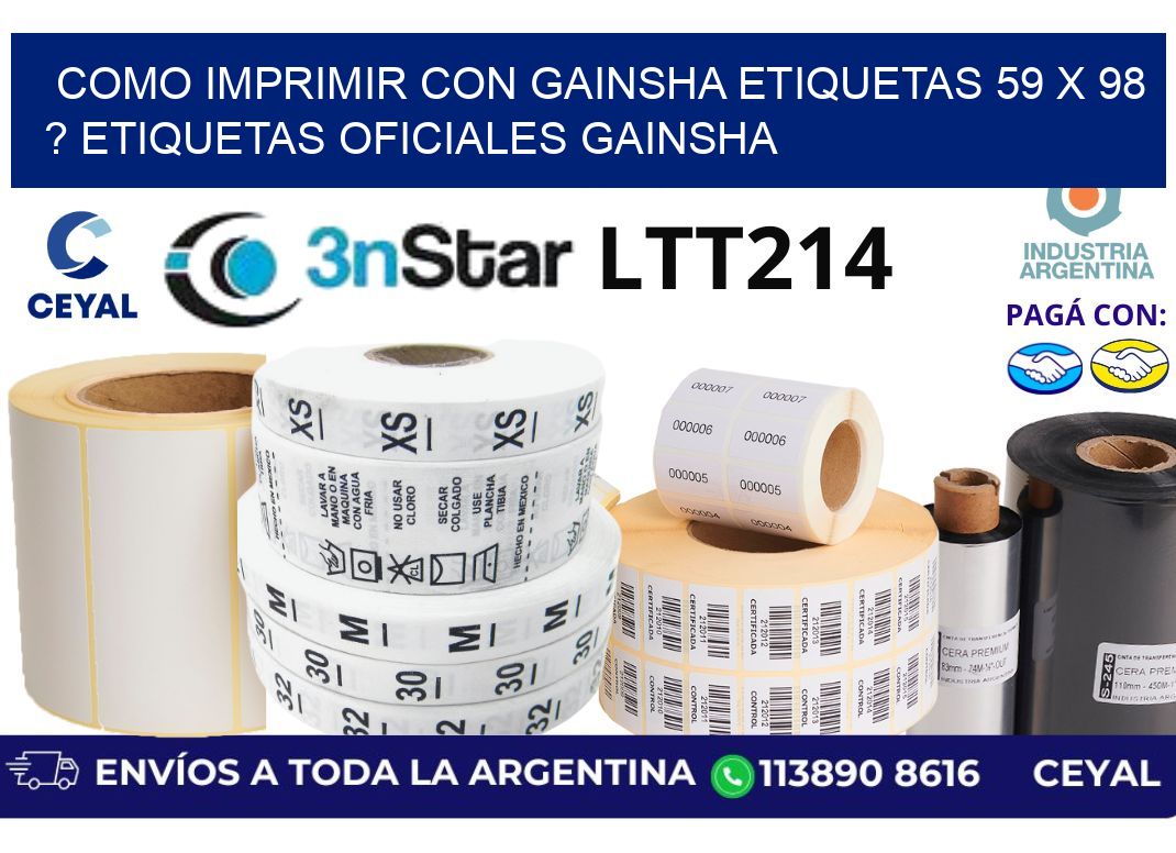 como imprimir con gainsha etiquetas 59 x 98 ? etiquetas oficiales gainsha