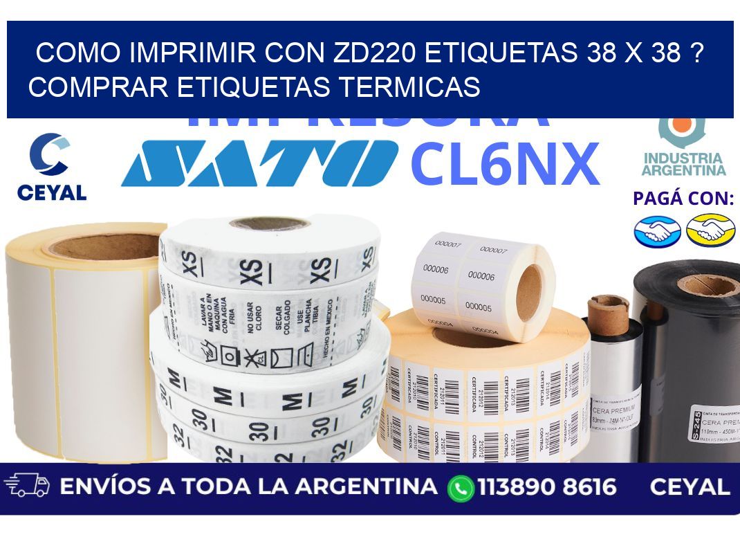 como imprimir con zd220 etiquetas 38 x 38 ? Comprar Etiquetas termicas