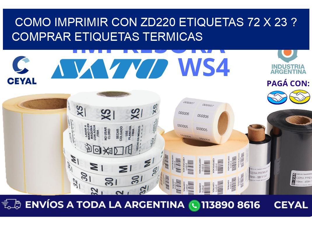 como imprimir con zd220 etiquetas 72 x 23 ? Comprar Etiquetas termicas