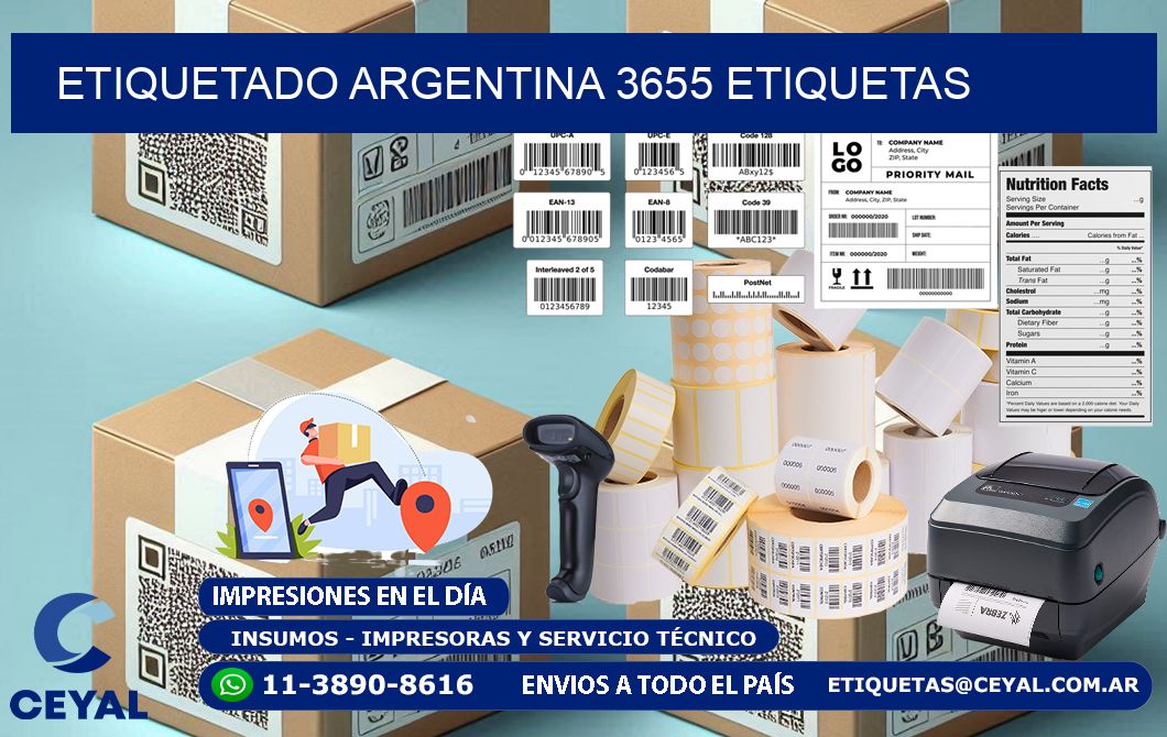 etiquetado argentina 3655 etiquetas