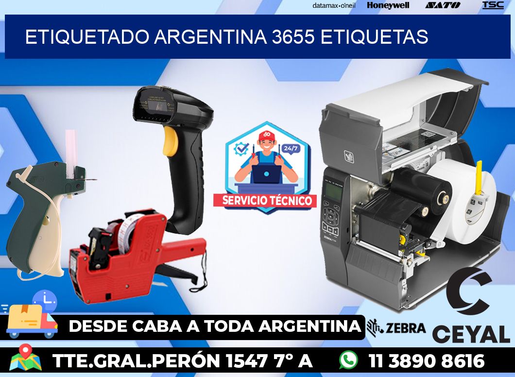 etiquetado argentina 3655 etiquetas