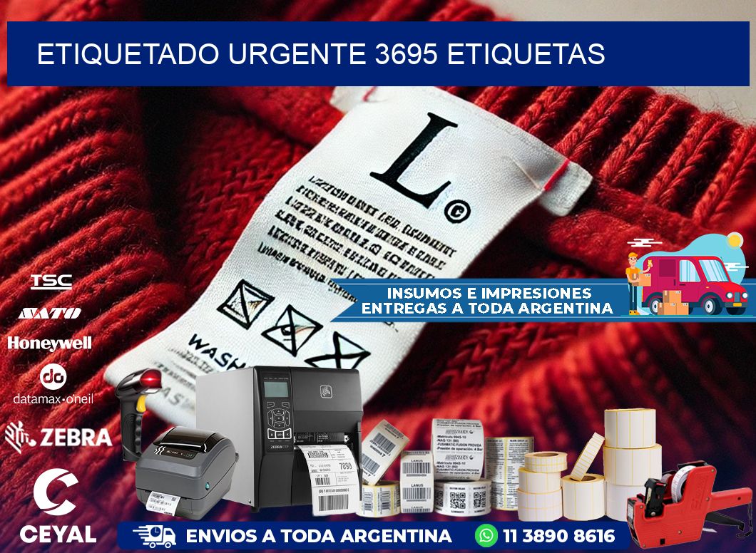 etiquetado urgente 3695 etiquetas
