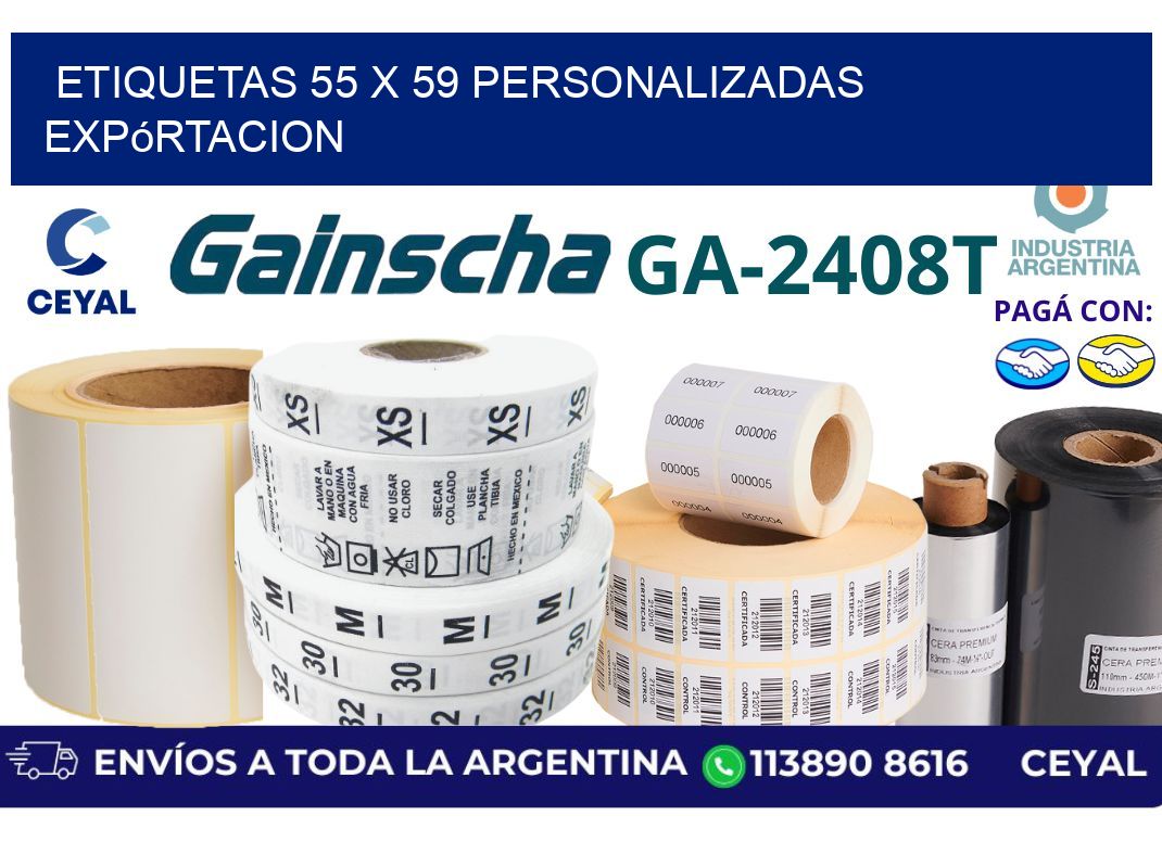 etiquetas 55 x 59 personalizadas expórtacion