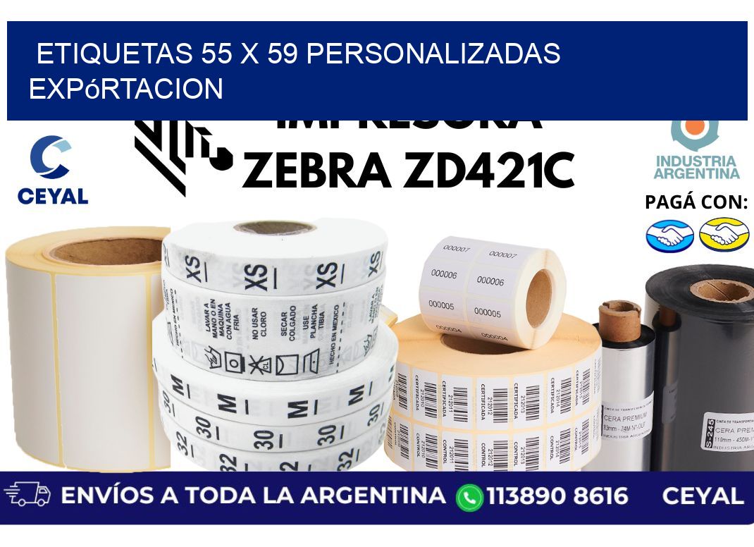 etiquetas 55 x 59 personalizadas expórtacion