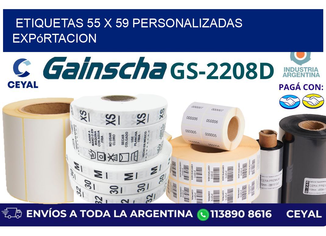 etiquetas 55 x 59 personalizadas expórtacion