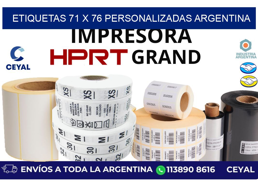 etiquetas 71 x 76 personalizadas argentina