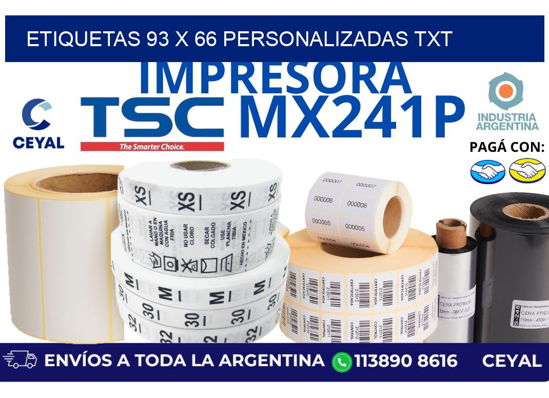 etiquetas 93 x 66 personalizadas txt