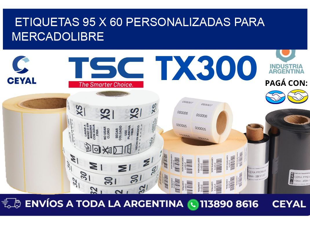 etiquetas 95 x 60 personalizadas para mercadolibre