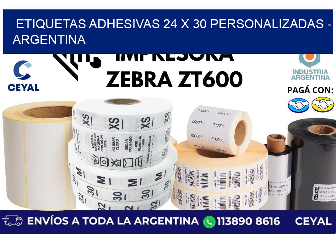 etiquetas adhesivas 24 x 30 personalizadas – Argentina