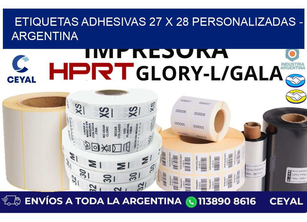 etiquetas adhesivas 27 x 28 personalizadas - Argentina