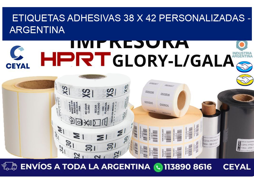 etiquetas adhesivas 38 x 42 personalizadas - Argentina