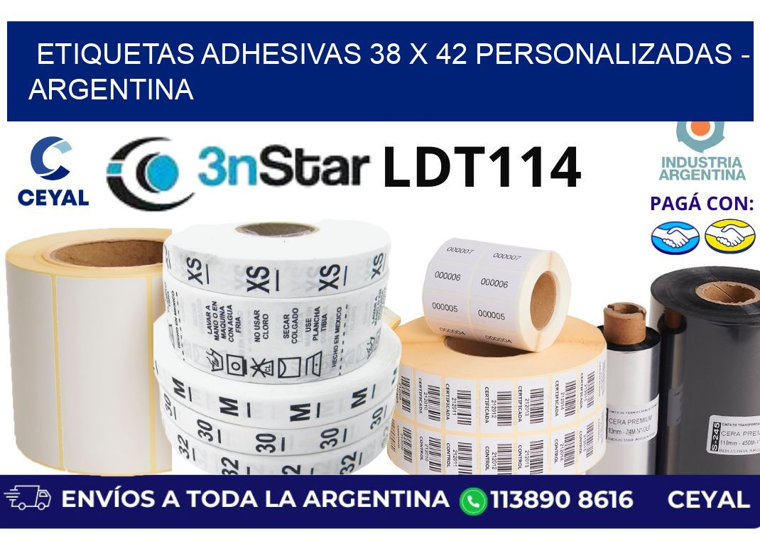 etiquetas adhesivas 38 x 42 personalizadas – Argentina
