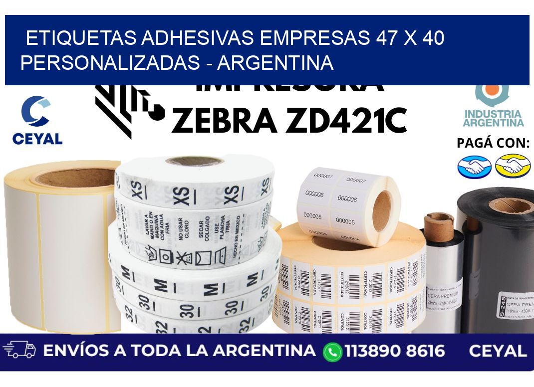 etiquetas adhesivas empresas 47 x 40 personalizadas – Argentina