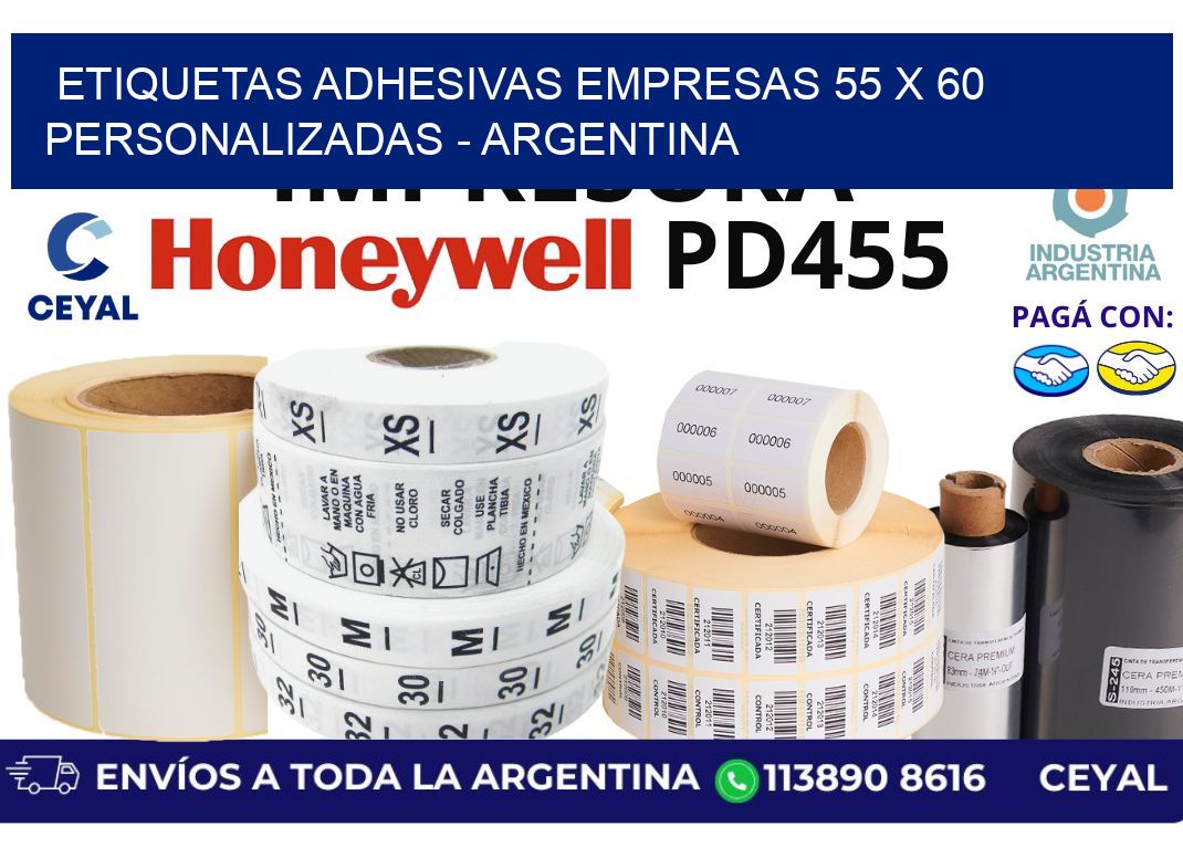 etiquetas adhesivas empresas 55 x 60 personalizadas – Argentina