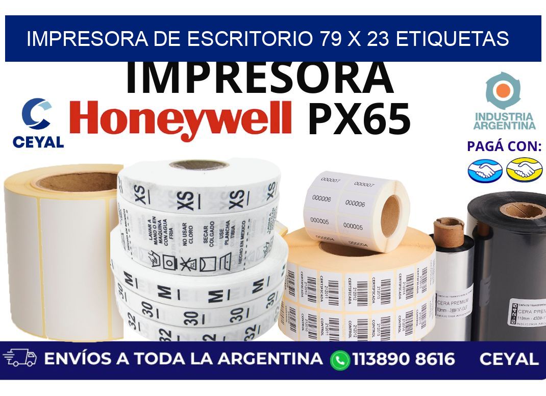 impresora de escritorio 79 x 23 etiquetas