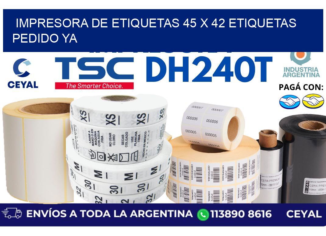 impresora de etiquetas 45 x 42 etiquetas pedido ya