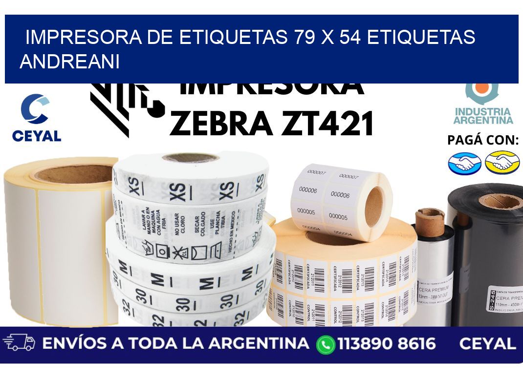impresora de etiquetas 79 x 54 etiquetas andreani