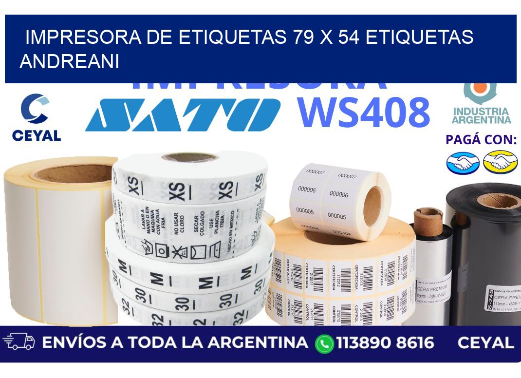 impresora de etiquetas 79 x 54 etiquetas andreani