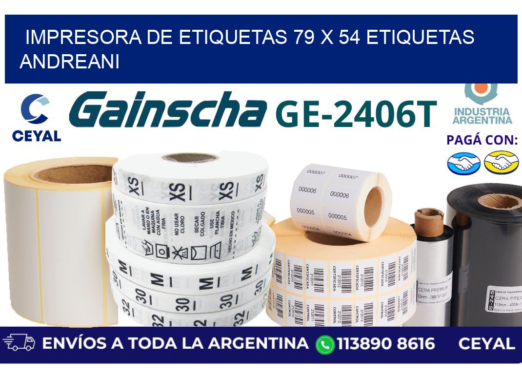 impresora de etiquetas 79 x 54 etiquetas andreani