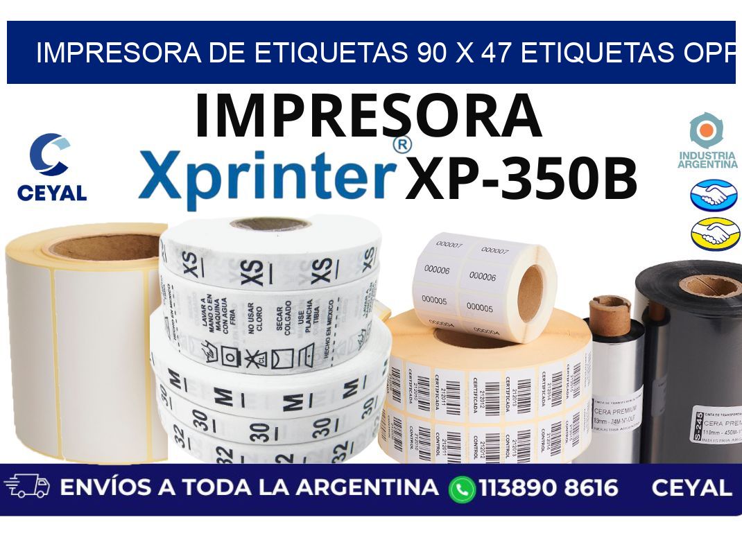 impresora de etiquetas 90 x 47 etiquetas opp