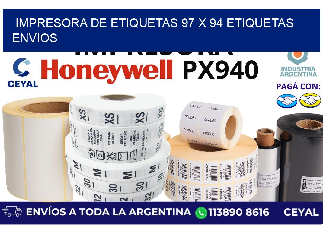 impresora de etiquetas 97 x 94 etiquetas envios